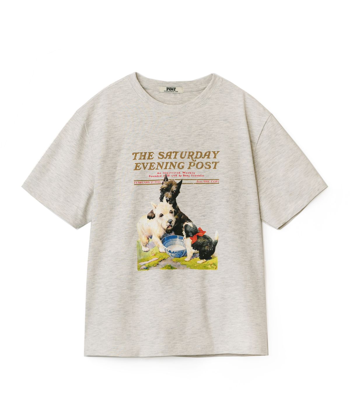 더 새터데이 이브닝 포스트(THE SATURDAY EVENING POST) Buddy T-Shirt Oatmeal