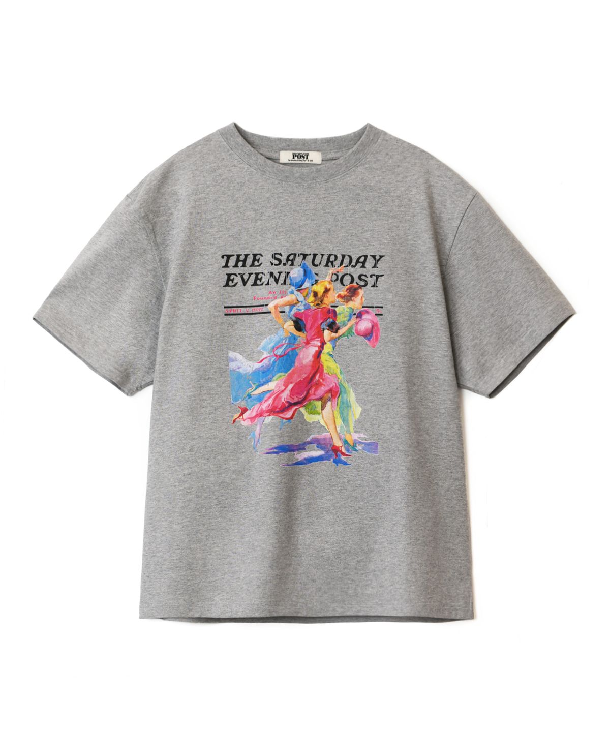 더 새터데이 이브닝 포스트(THE SATURDAY EVENING POST) Vintage Woman T-Shirt Grey