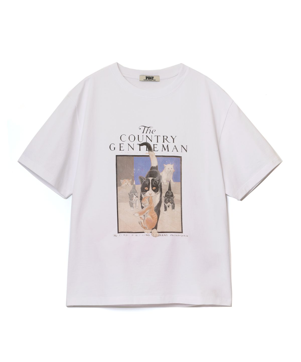 더 새터데이 이브닝 포스트(THE SATURDAY EVENING POST) Country Cat T-Shirt White