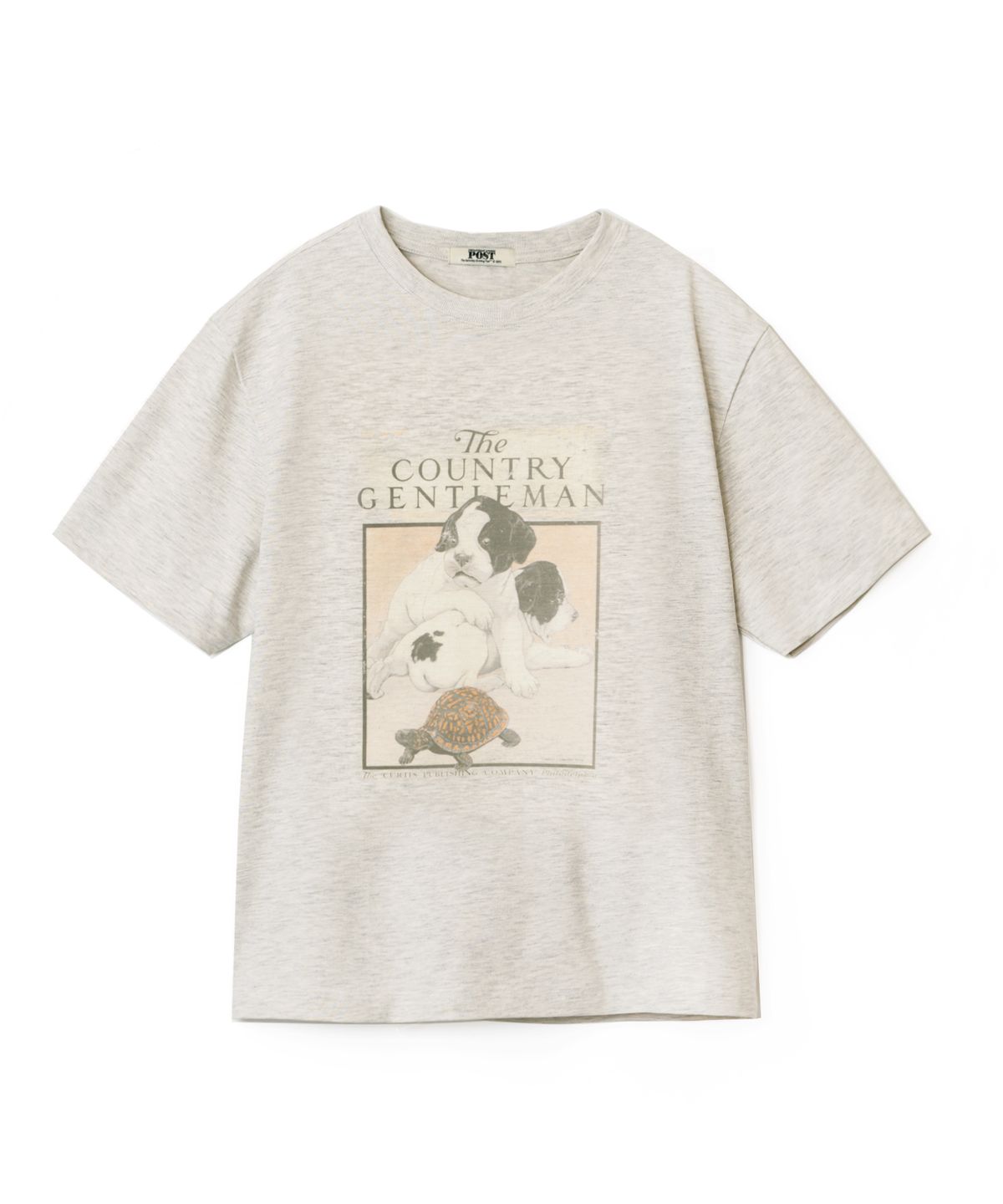 더 새터데이 이브닝 포스트(THE SATURDAY EVENING POST) Country Puppy T-Shirt Oatmeal