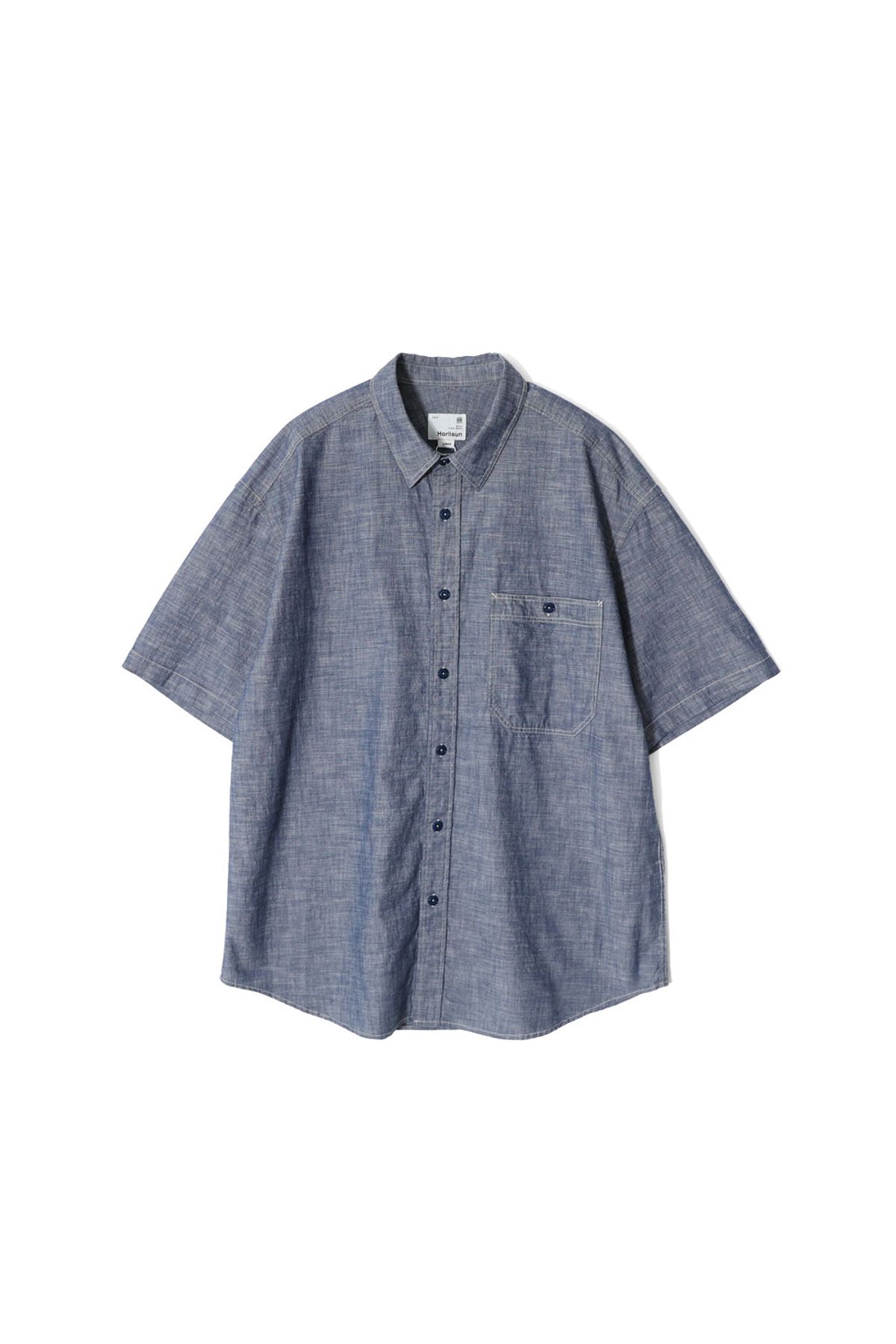 홀리선(HORLISUN) Poole selvedge Dungaree Shirt Dark Navy