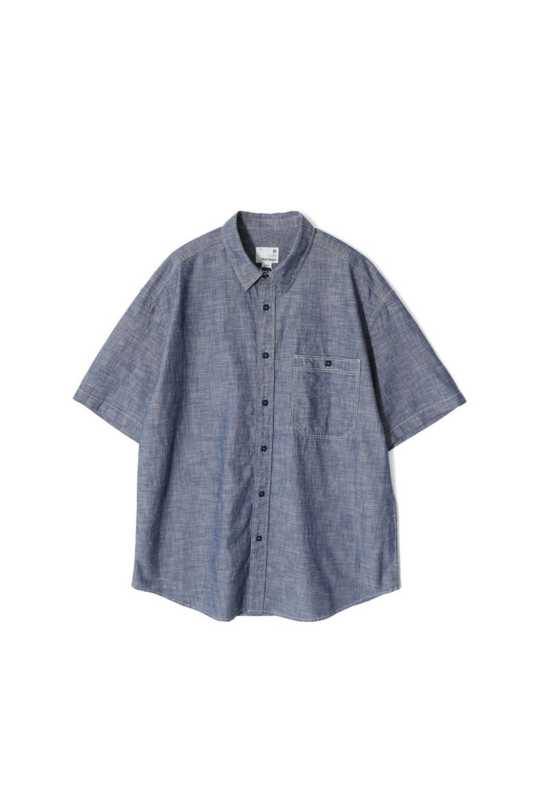 Poole selvedge Dungaree Shirt Dark Navy