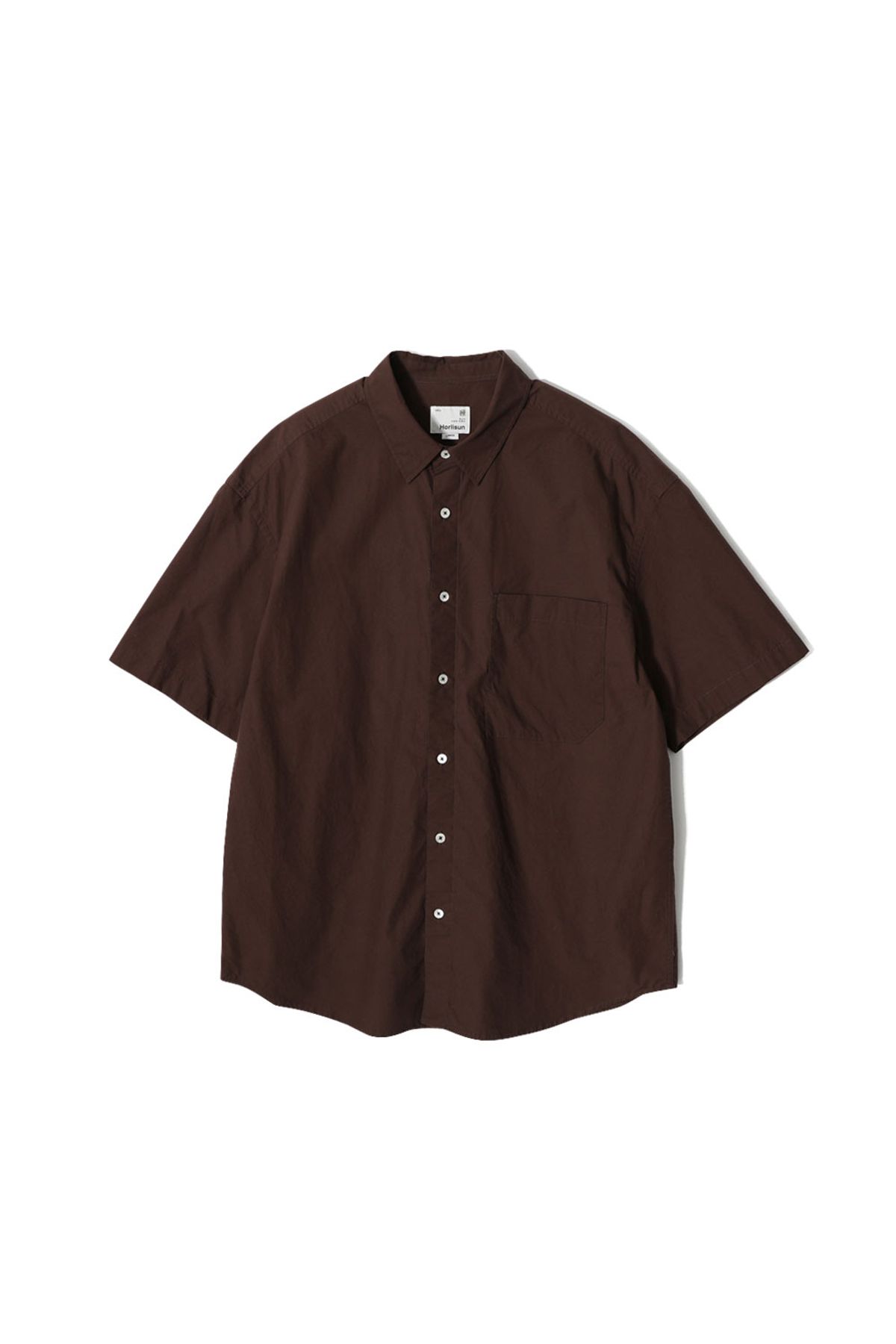 홀리선(HORLISUN) Poole Extra Typewriter Shirt Chocolate Brown