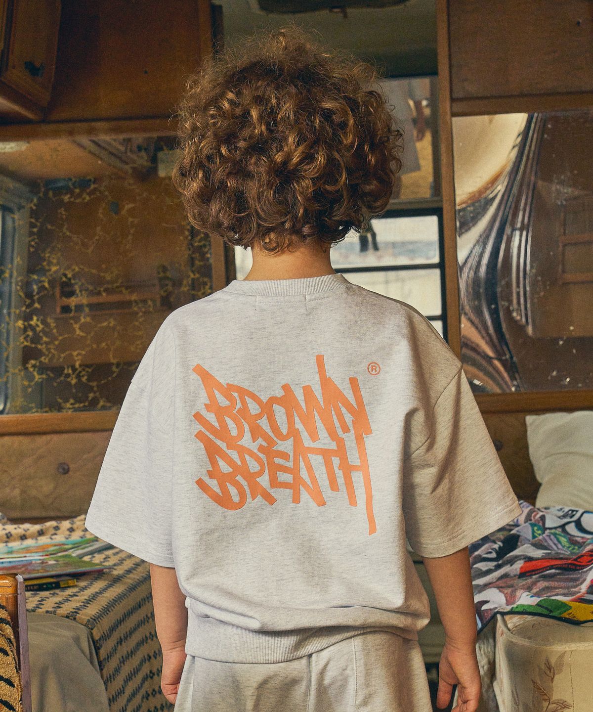 브라운브레스 키즈(BROWNBREATH KIDS) KIDS TAG MTM TEE - ASH
