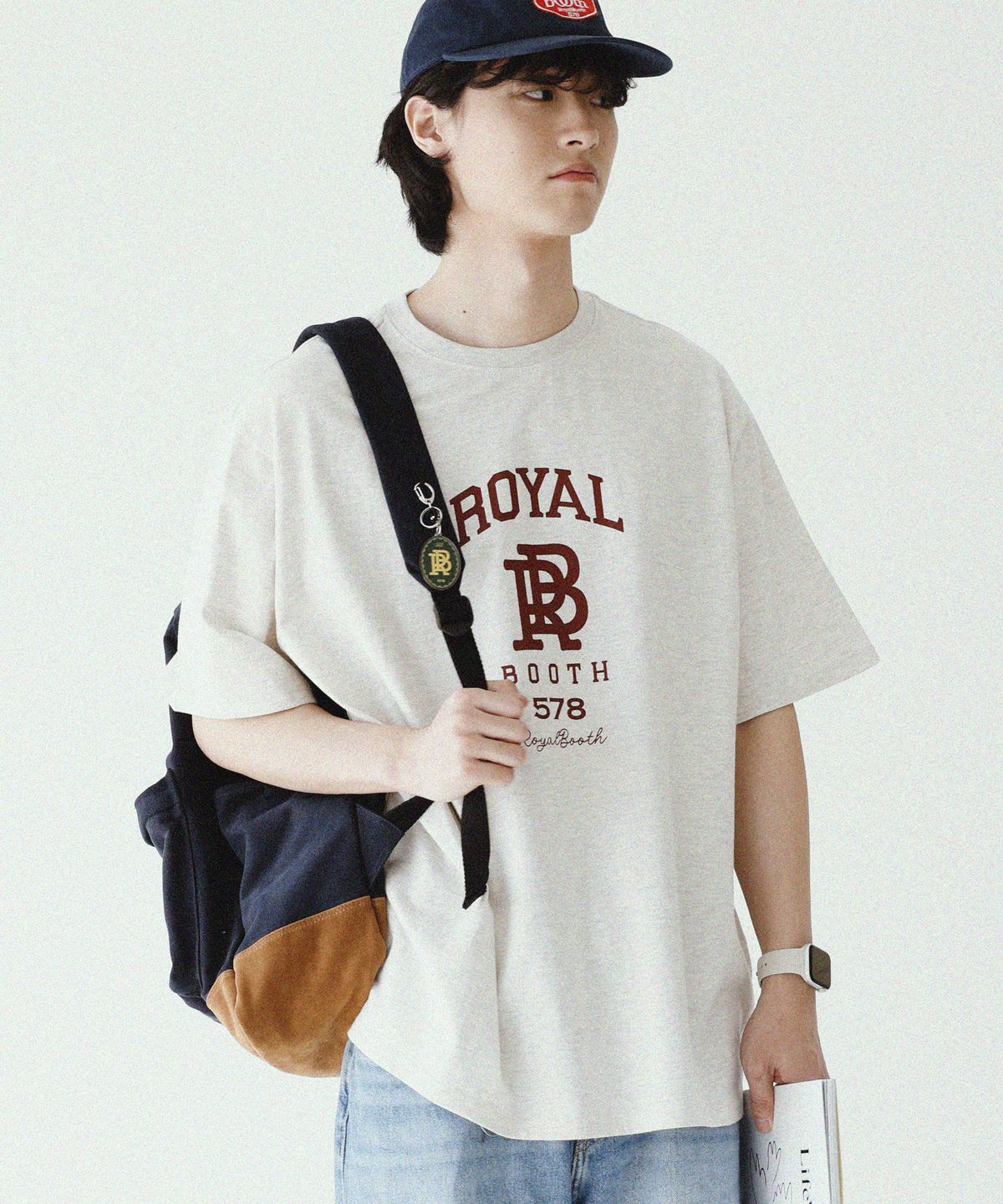 로얄부스(ROYALBOOTH) 메이저 RB 반팔 티셔츠 [오트밀]