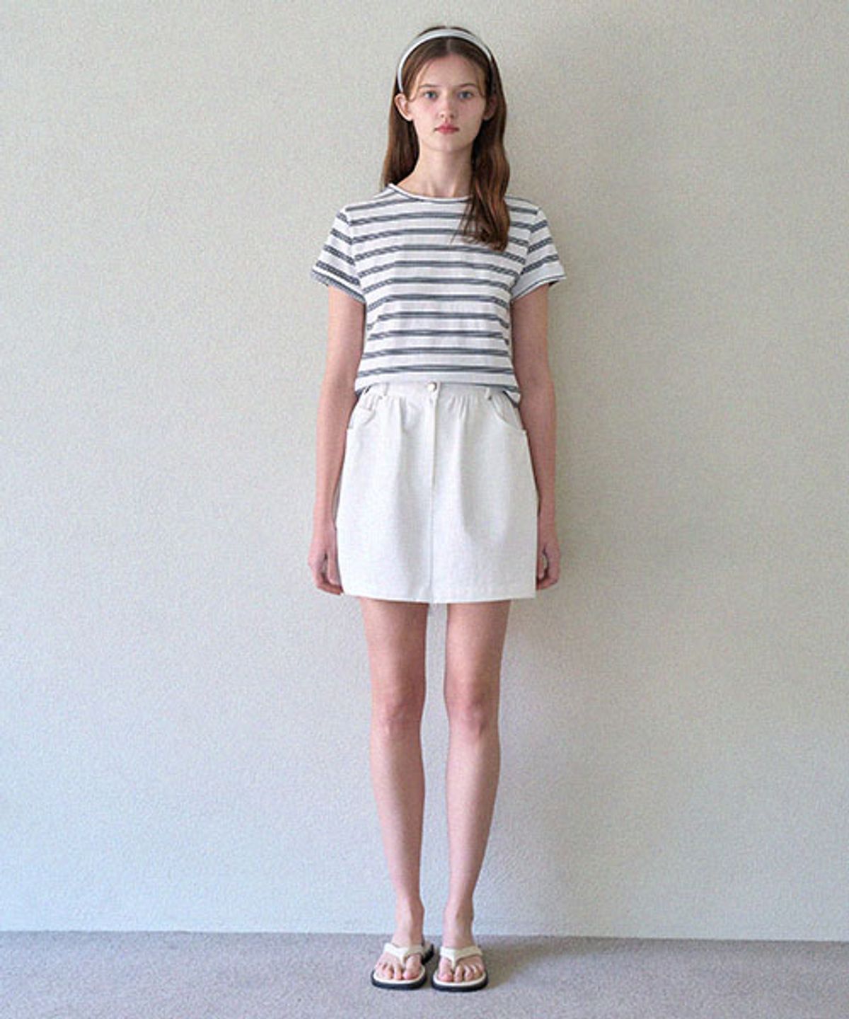 헤인트(HAINT) HEARTS BALLOON SKIRT_IVORY