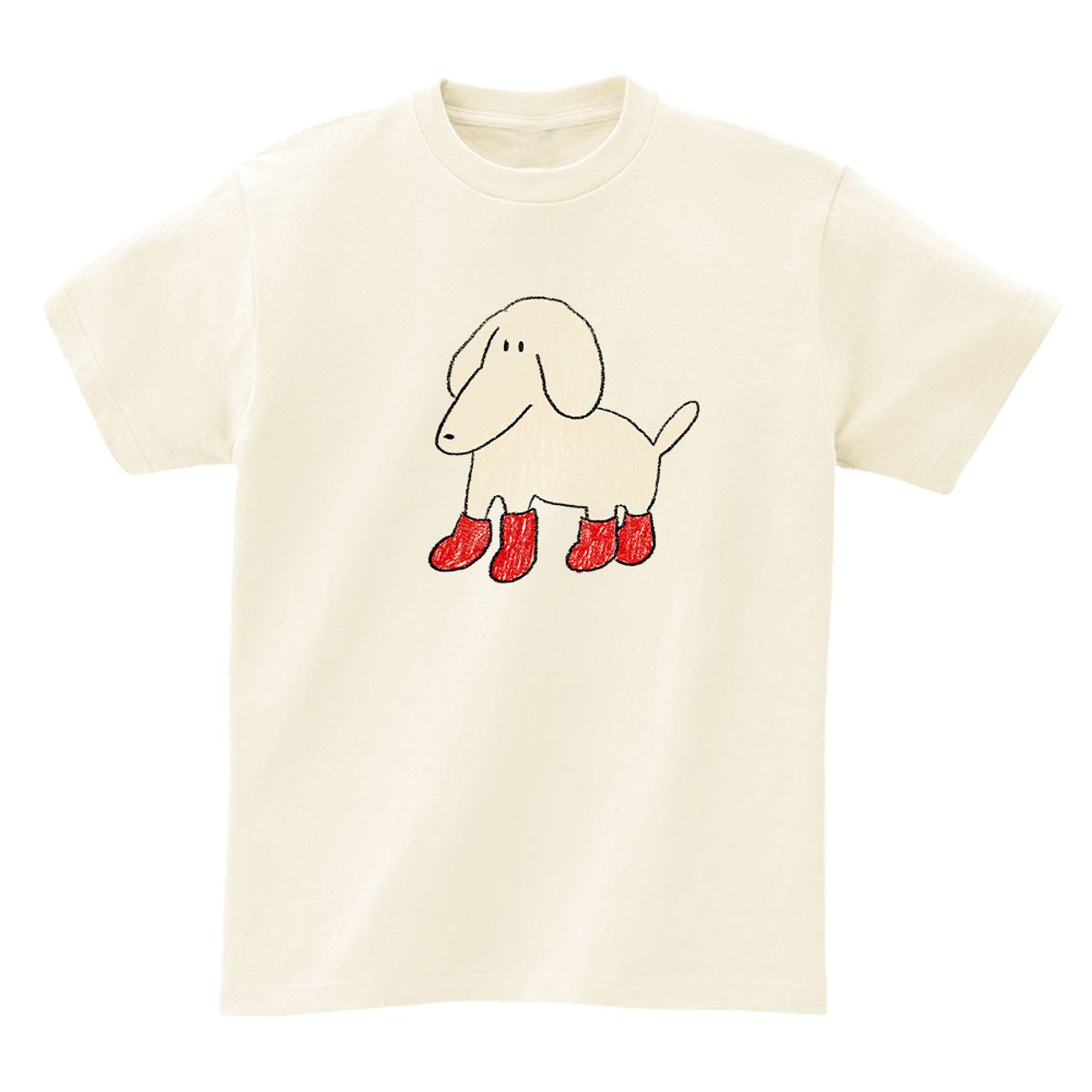 어썸어스(AWESOMEUS) Dog in red boots T-SHIRTS_4COLOR