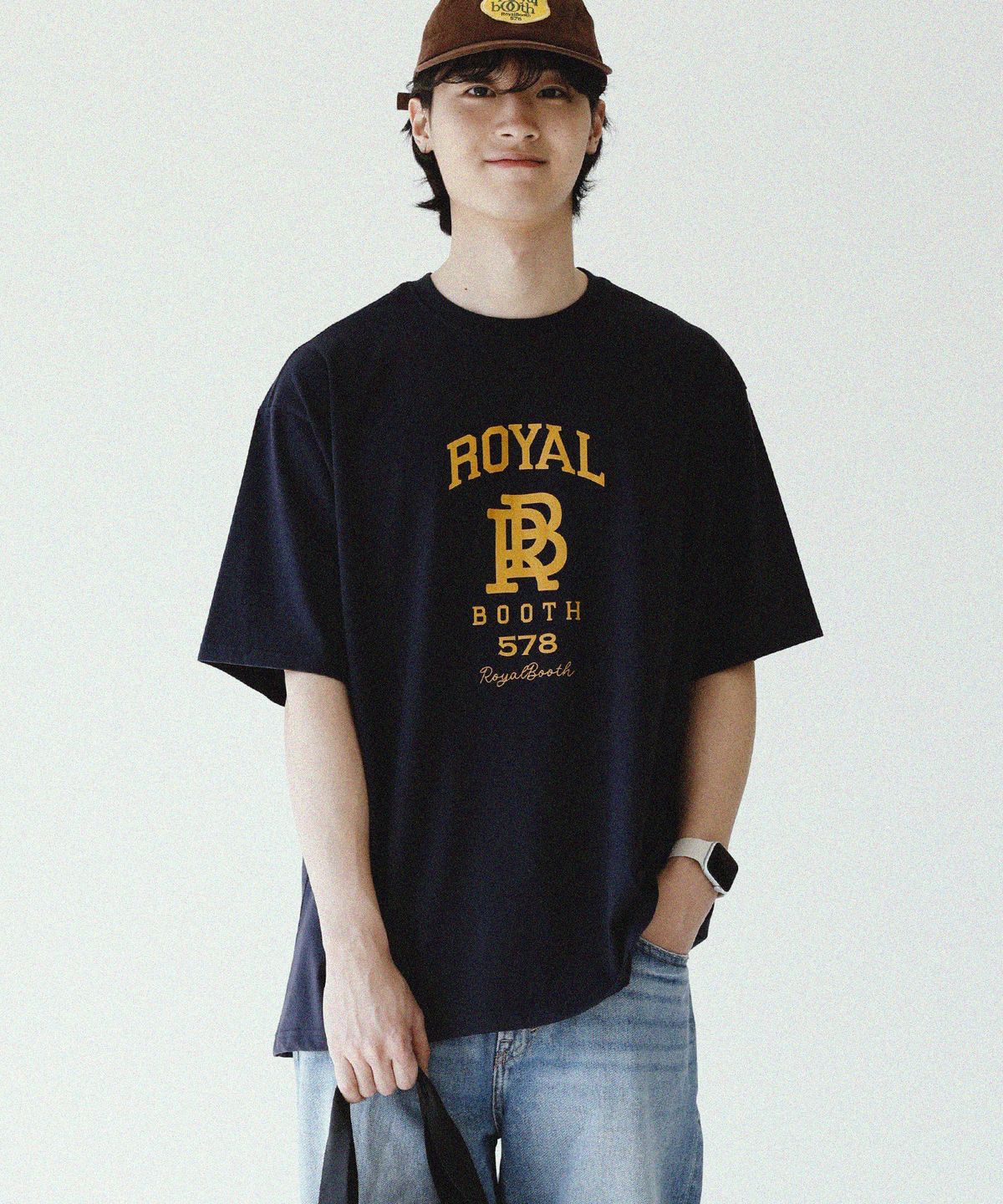 로얄부스(ROYALBOOTH) 메이저 RB 반팔 티셔츠 [네이비]