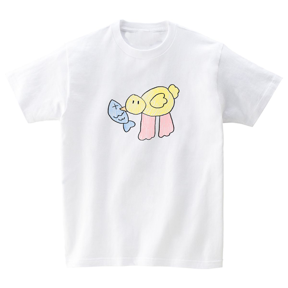어썸어스(AWESOMEUS) Duck that caught a fish T-SHIRTS_4COLOR