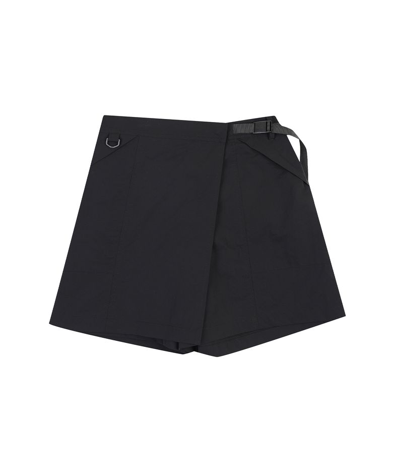 W WRAP SKIRT PANTS (BLACK)