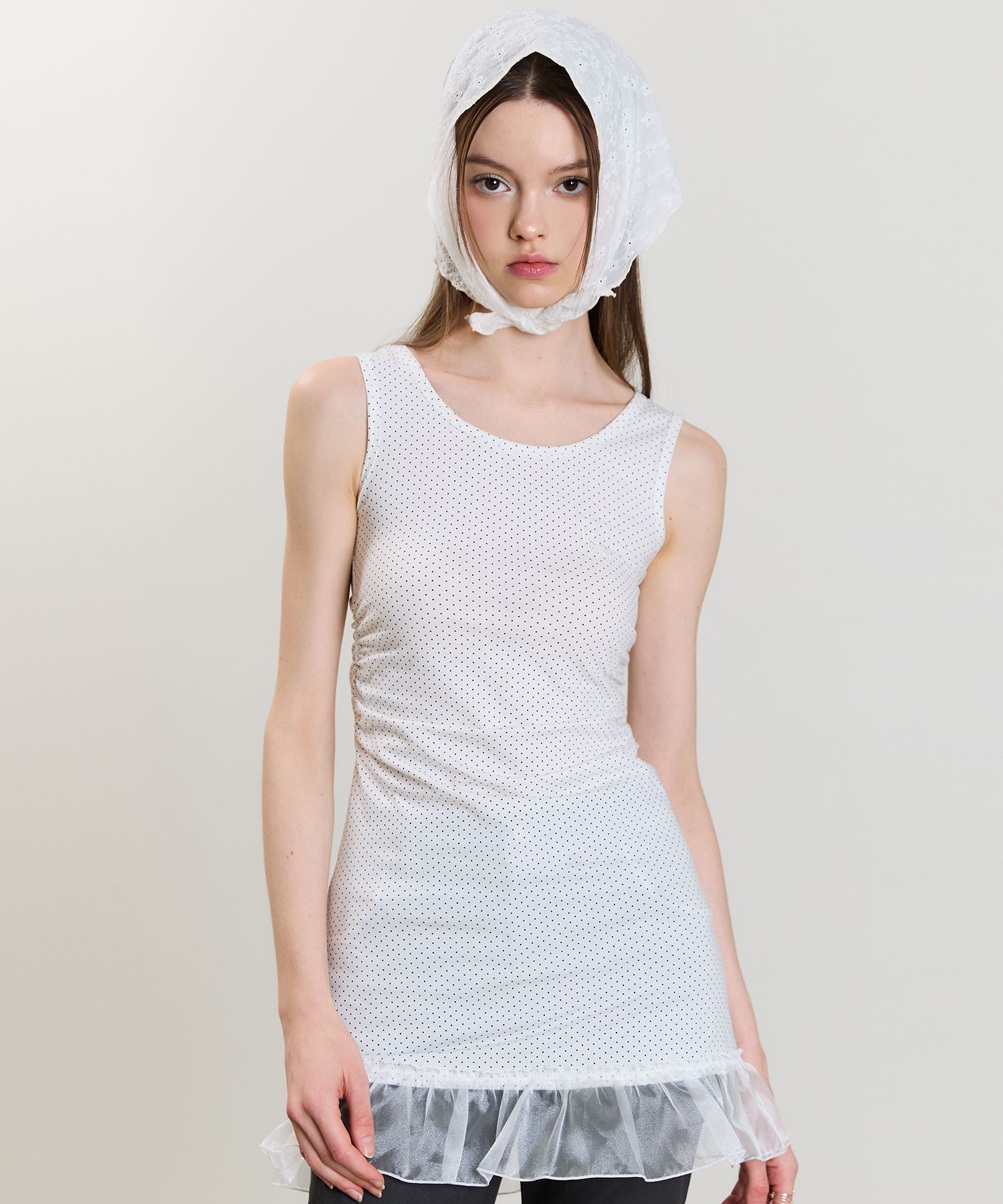 [LUV IS TRUE]★25SS★韓国人気★LVTR LAYERED FRILL DRESS LVTR LAYERED FRILL DRESS (BLACK) - LUVISTRUE | 60% - Asian