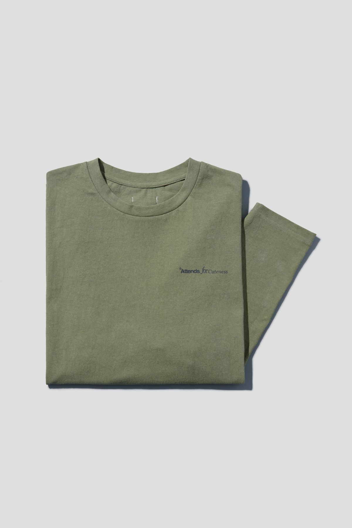 어텐즈(ATTENDS) Basic Long Sleeve Tee Shirt (Washing Khaki)