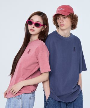 공용) 워싱 실리콘 라독 반팔 티셔츠