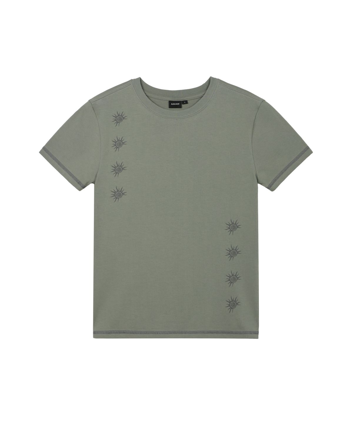 아캄(AAKAM) Cracked Sun Half Top (Khaki)