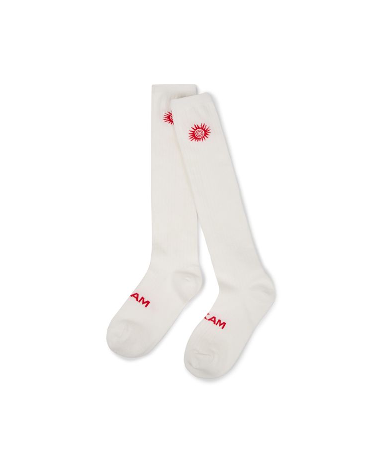 [2PACK] Sun Printed Long Socks (White)