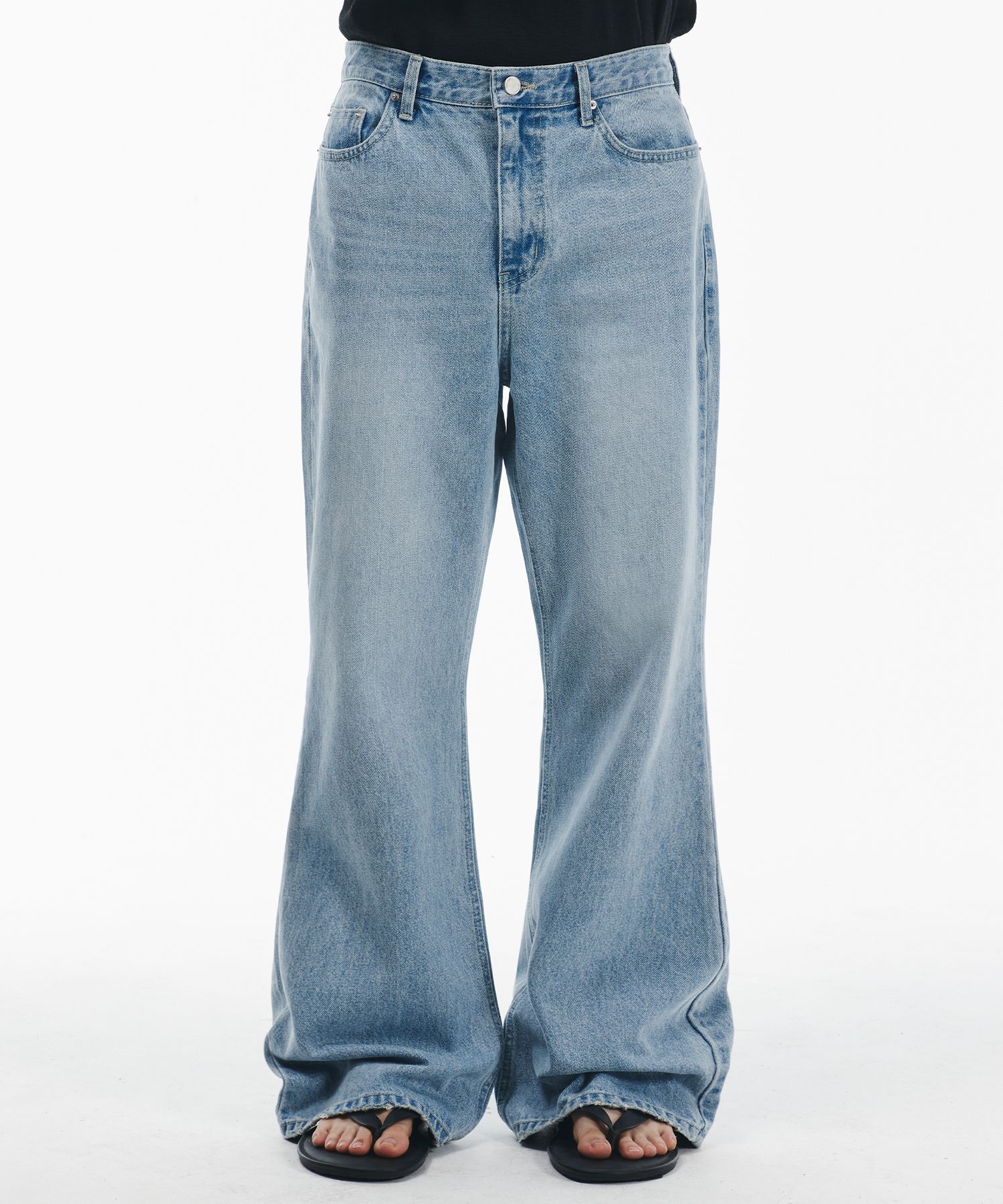 F.ILLUMINATEのSplash Wash Wide Denim Pants 全3色 MUSINSA | SIGNATURE Summer Washing Flare Denim Pants [Light