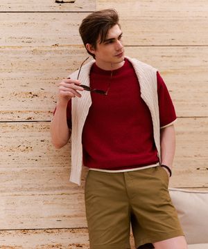 텍스처드 크루넥 니트 5color