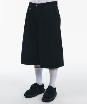 썸머 코튼 D링 버뮤다 팬츠[블랙]