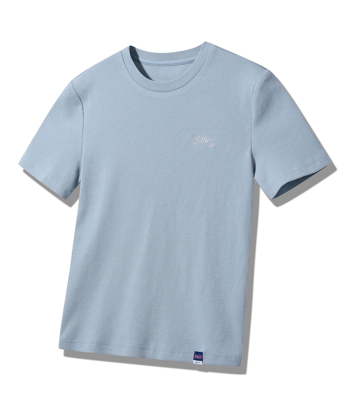 지프(JEEP) WOMEN 스몰로고 세미크롭 골지 반팔 티셔츠 (JQ5TSF501SB)