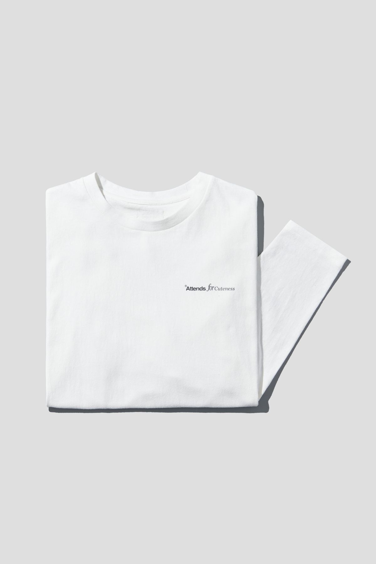 어텐즈(ATTENDS) Basic Long Sleeve Tee Shirt (White)