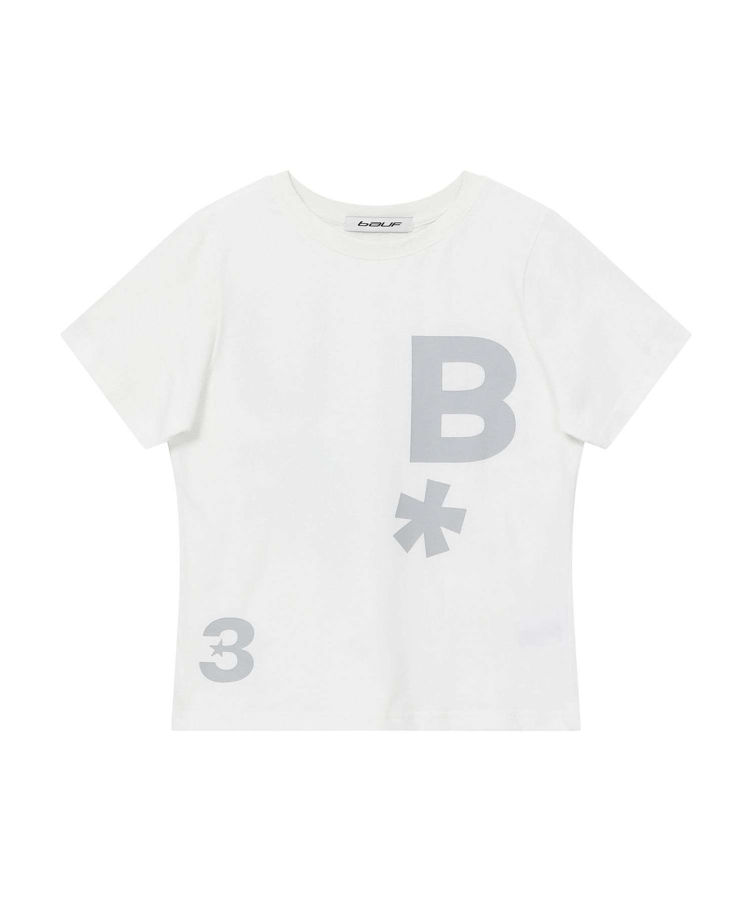 【BAUF】Blogo Slim Fit T-shirt スリムフィット Tシャツ MUSINSA公式 | BAUF B logo slim fit t-shirt [white]