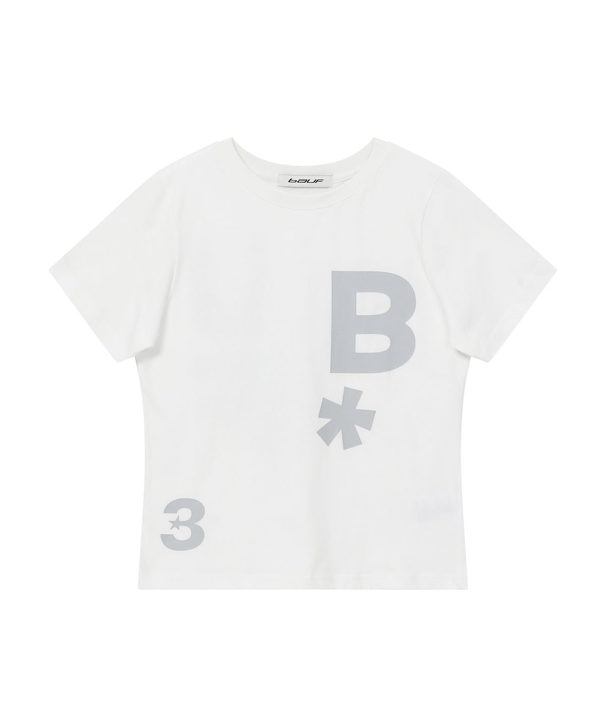 바우프(BAUF) B logo 슬림핏 티셔츠 [화이트]