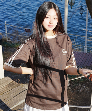 WAVY 트랙 반팔 티셔츠 (JR5TSU131BK)