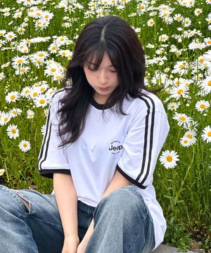 WAVY 트랙 반팔 티셔츠 (JR5TSU131WH)