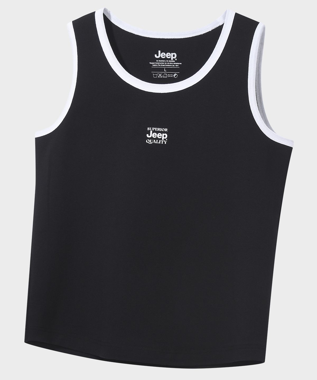 지프(JEEP) WOMEN WAVY 링거 민소매 티셔츠 (JR5TSF052BK)