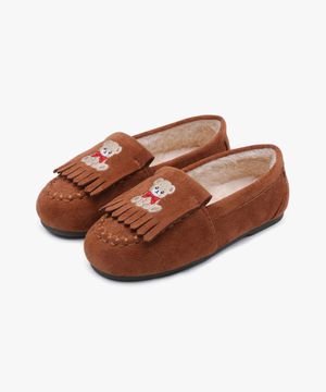 베어 모카신 겨울 털 로퍼