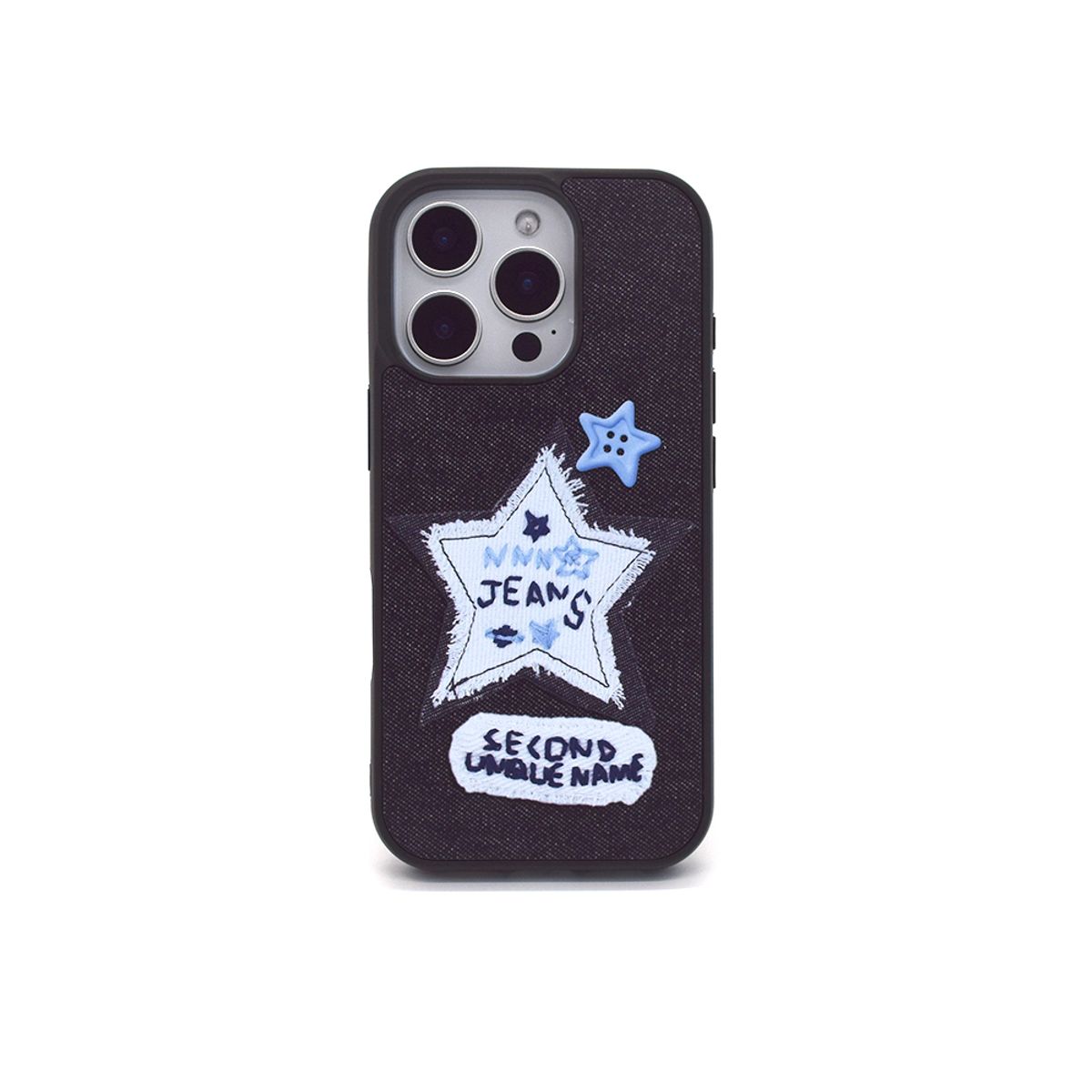 세컨드유니크네임(SECOND UNIQUE NAME) SUN CASE GRAPHIC DENIM BLACK