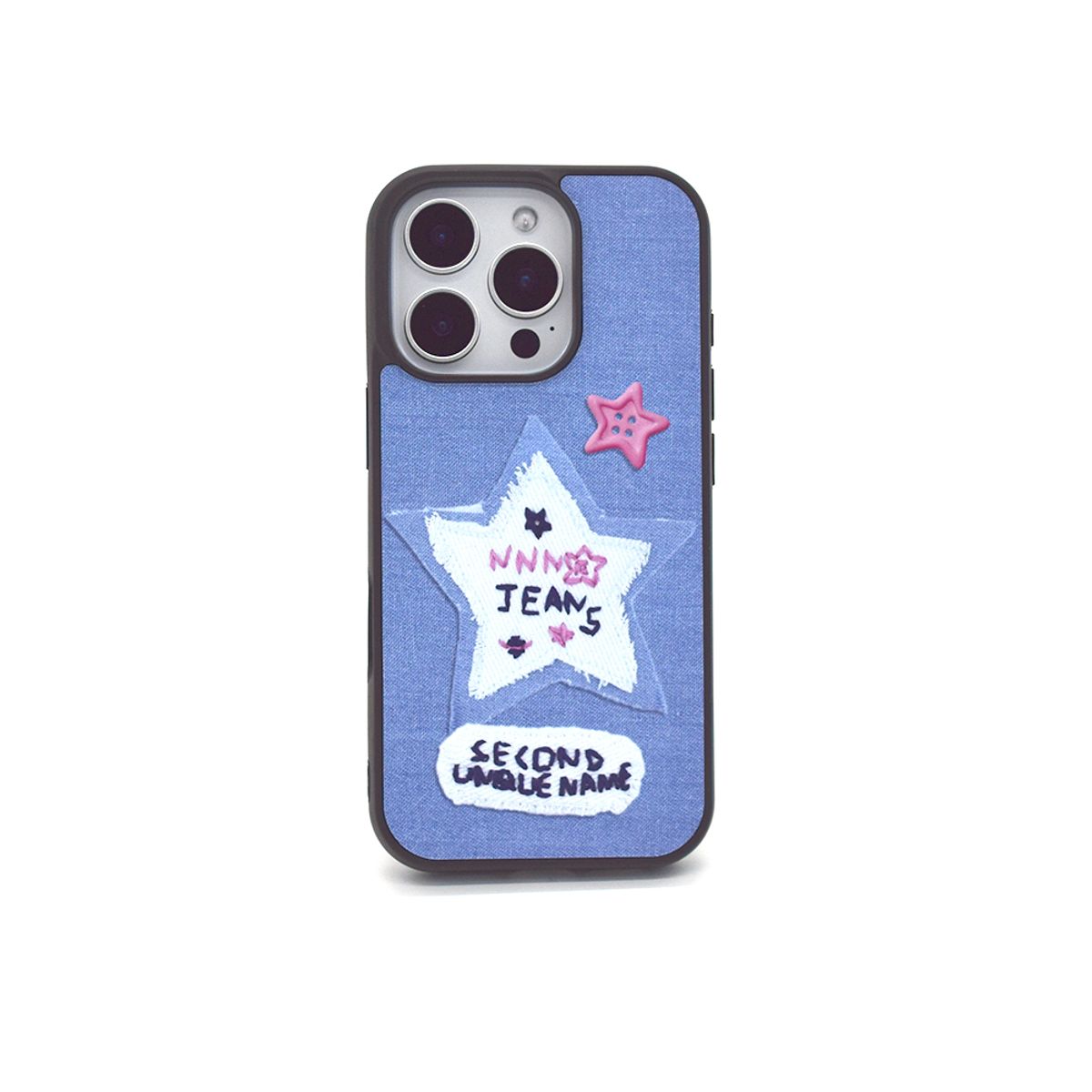 세컨드유니크네임(SECOND UNIQUE NAME) SUN CASE GRAPHIC DENIM LIGHT BLUE
