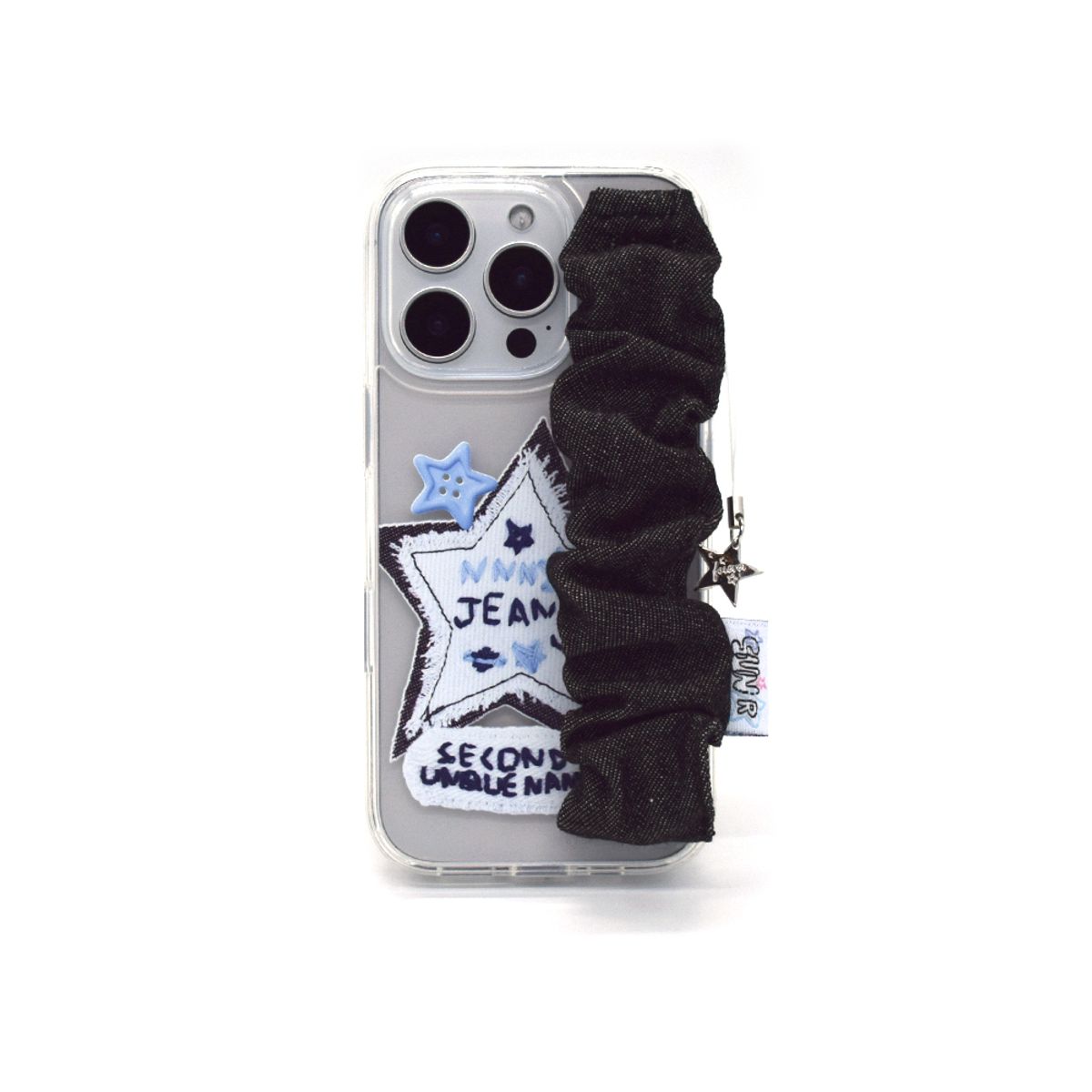 세컨드유니크네임(SECOND UNIQUE NAME) SUN CASE CLEAR DENIM GOBULL BAND BLACK