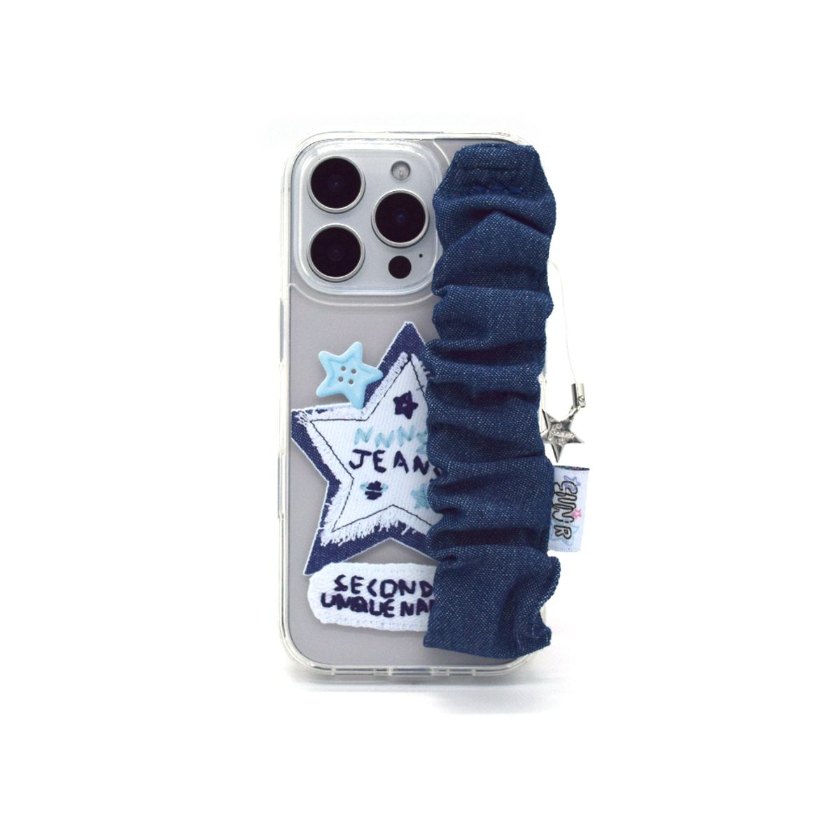 세컨드유니크네임(SECOND UNIQUE NAME) SUN CASE CLEAR DENIM GOBULL BAND BLUE