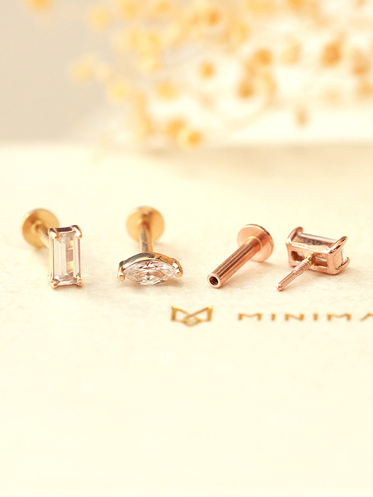 미니멀피어싱(MINIMALPIERCING) 14K 인터널 미니 보트 테파 큐빅 라블렛 피어싱