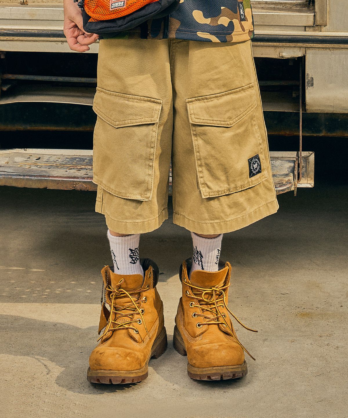 브라운브레스 키즈(BROWNBREATH KIDS) KIDS COTTON BERMUDA PANTS - BEIGE