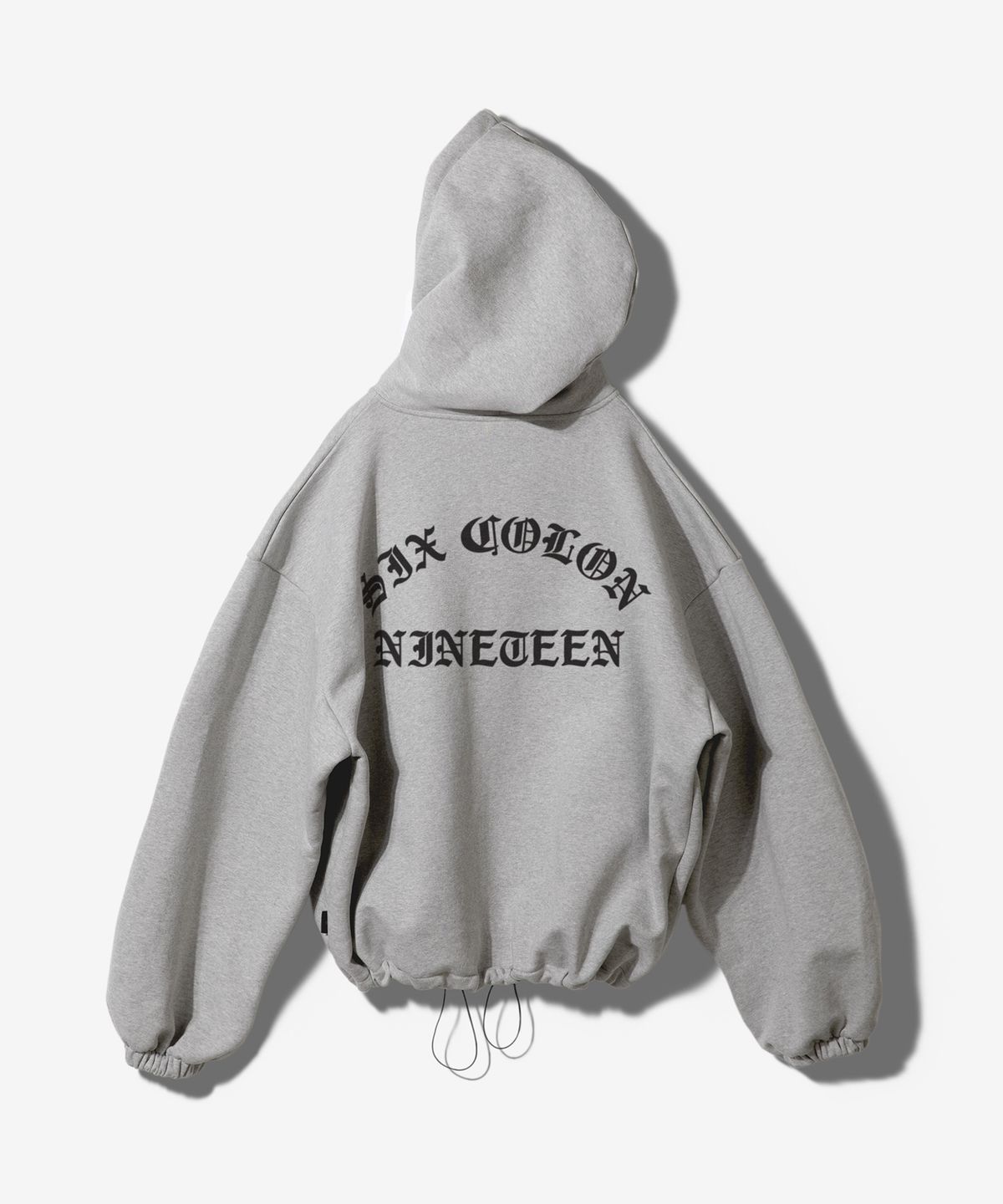 팬쇼(FANSHOW) ARCH SCN STRING MID LENGTH HOODED ZIP UP - MELANGE
