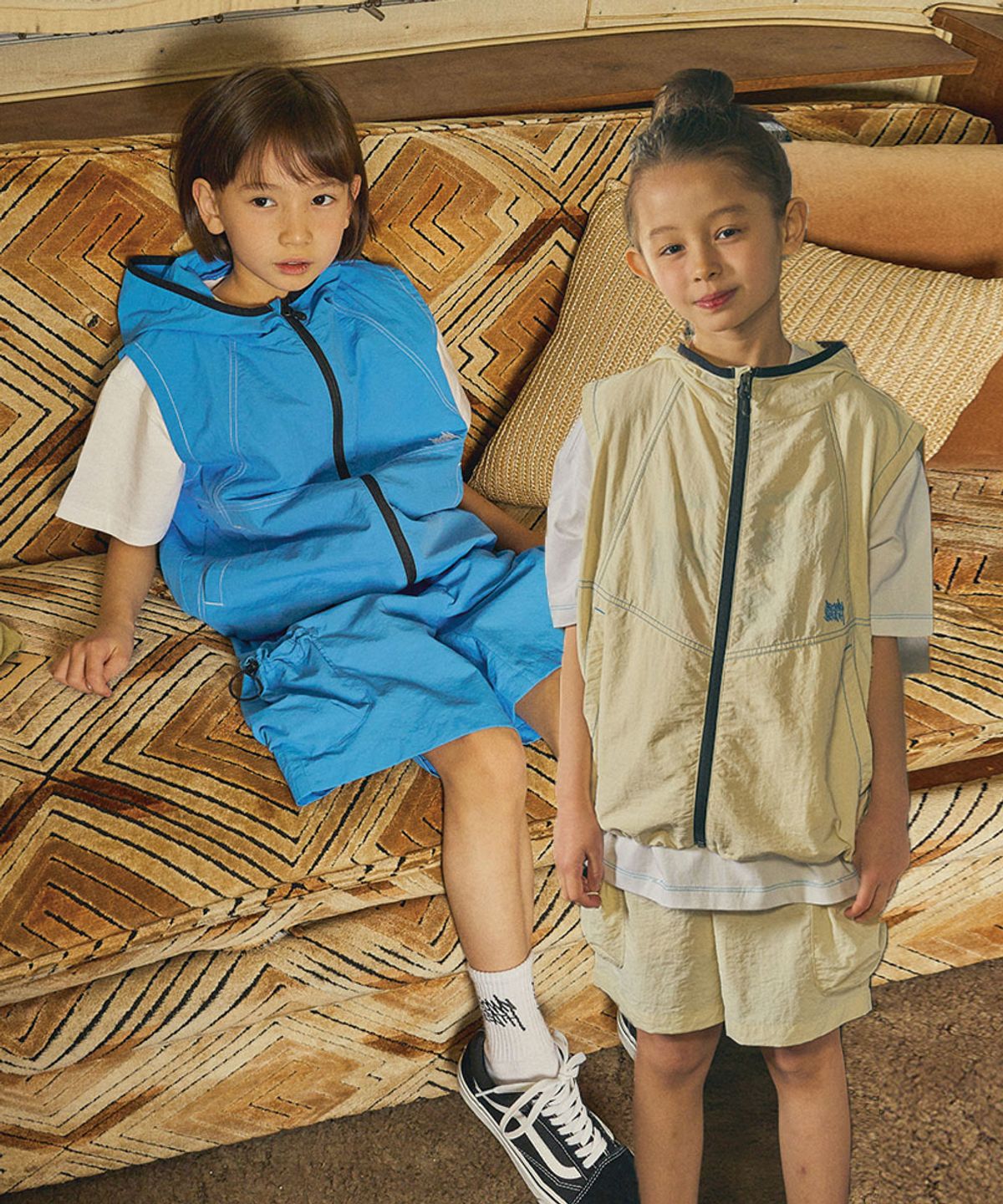 브라운브레스 키즈(BROWNBREATH KIDS) KIDS NYLON VEST SETUP - 2 COLORS