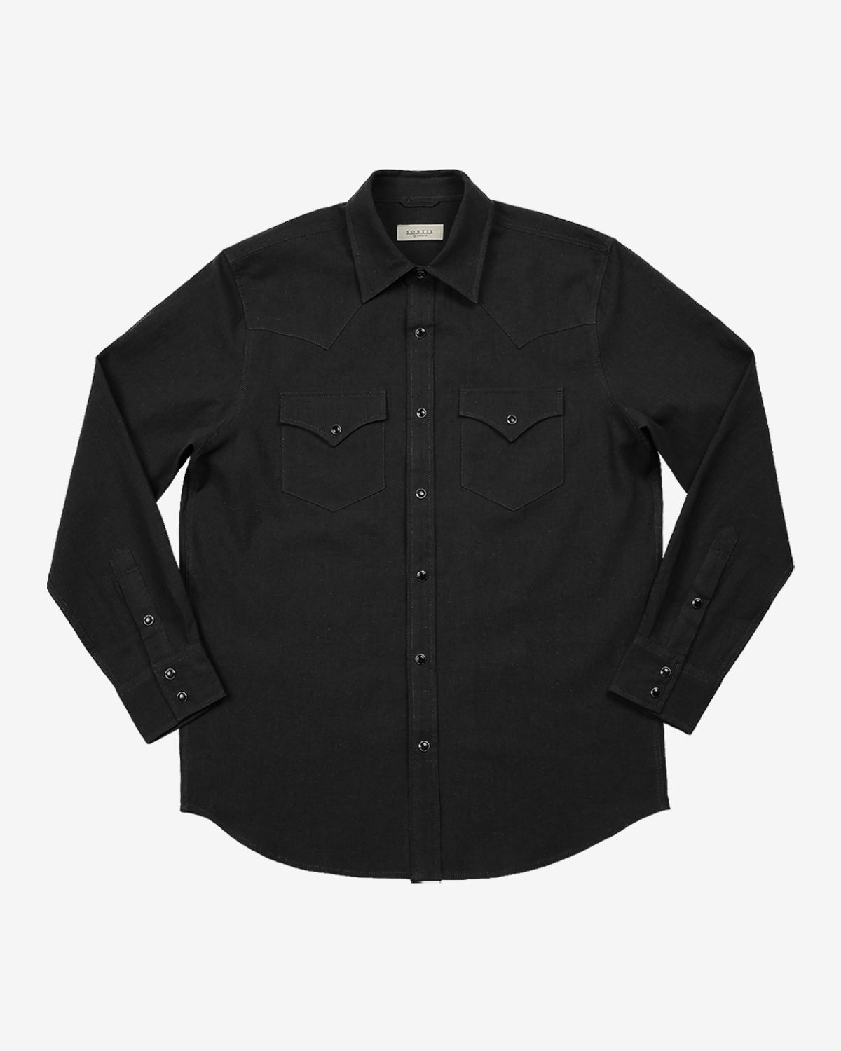 솔티(SORTIE) 034 Linen Western Shirts (Black)