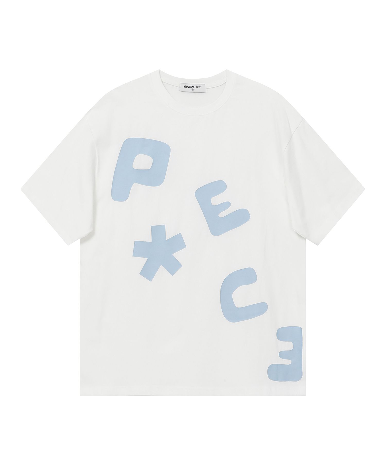 BAUF☆PEACE Logo T Shirt MUSINSA | BAUF Peace Logo T-Shirt [White]