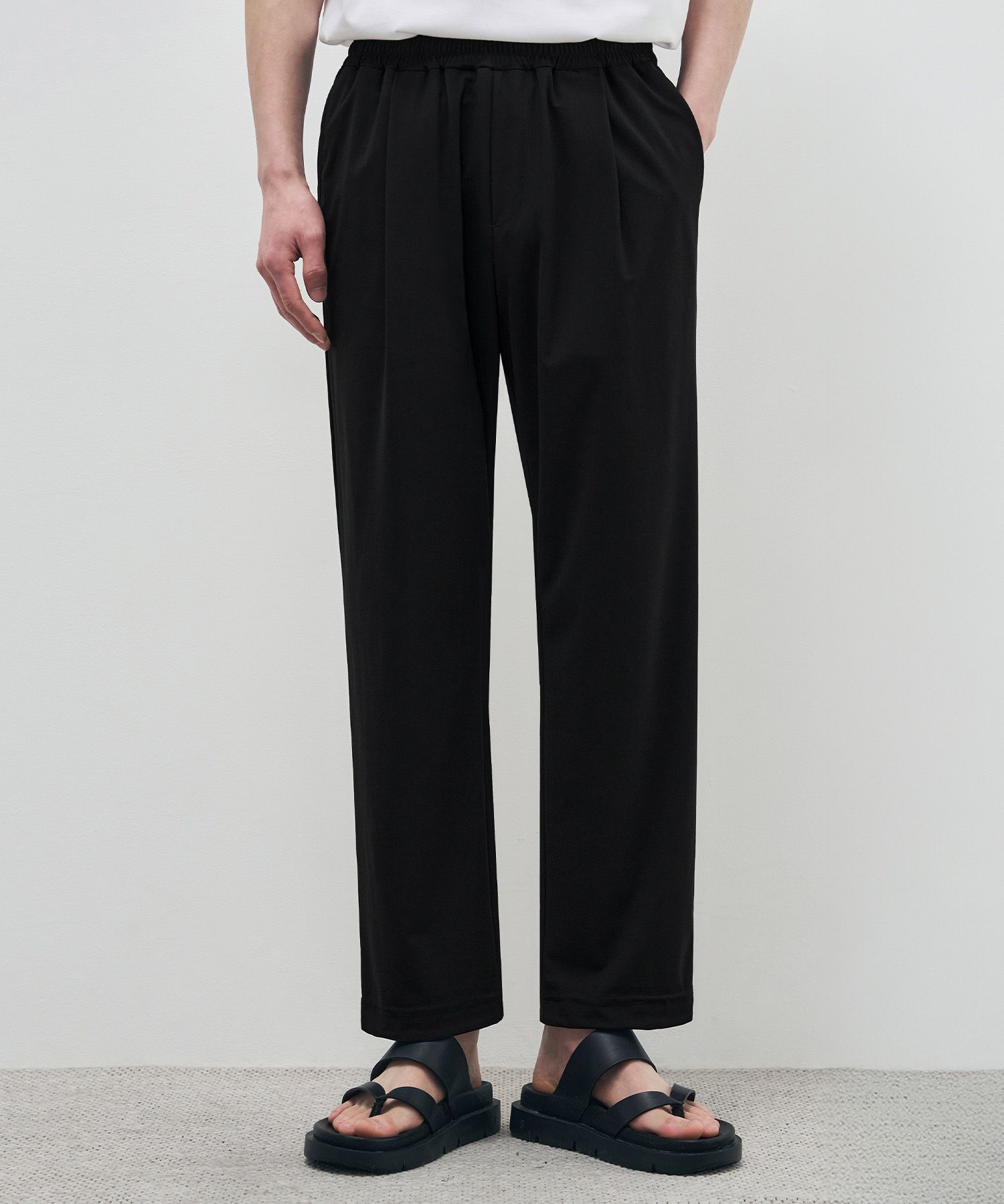 [DRAW FIT] COOLING RELAXED WIDE BANDING PANTS 3色★パンツ MUSINSA | DRAW FIT [Fashion Planet X Drawfit] Cooling