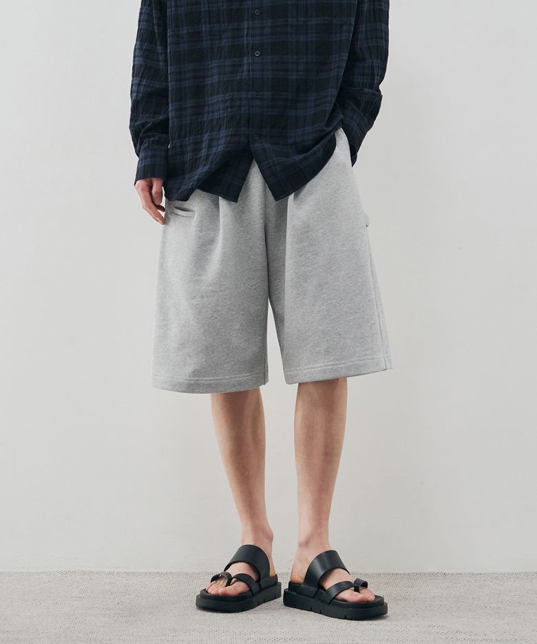 [DRAW FIT X DAILY ROOM] 로버스트 버뮤다 스웻 팬츠 [M.GREY]
