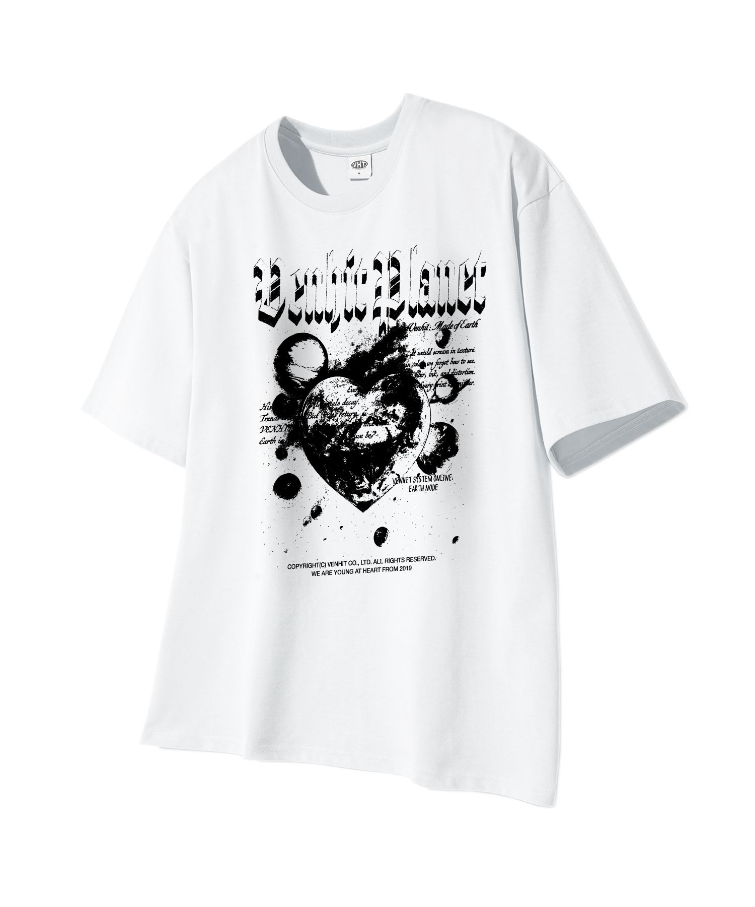 MUSINSA | VENHIT Dark Planet Cool Cotton Short Sleeve T-Shirt