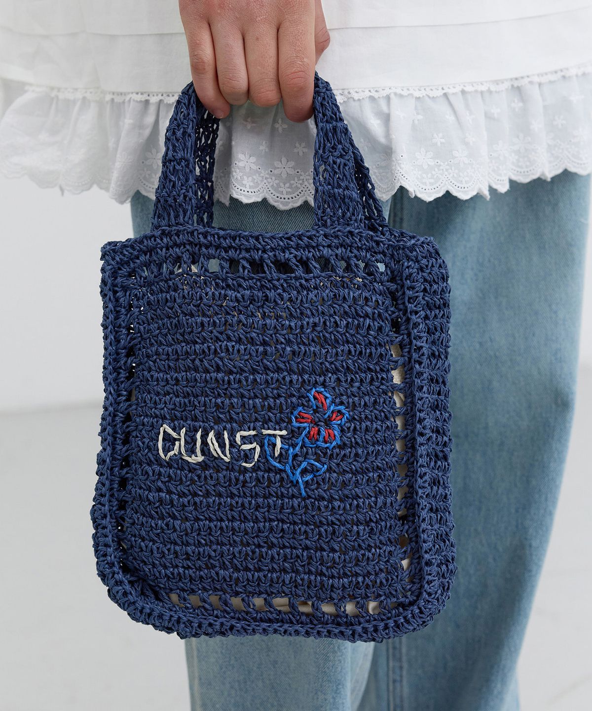 던스트(DUNST) HAND DRAWING BLOOM MINI BAG_UDBA5E216_NAVY