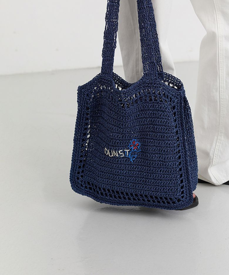 HAND DRAWING BLOOM BAG_UDBA5E217_NAVY