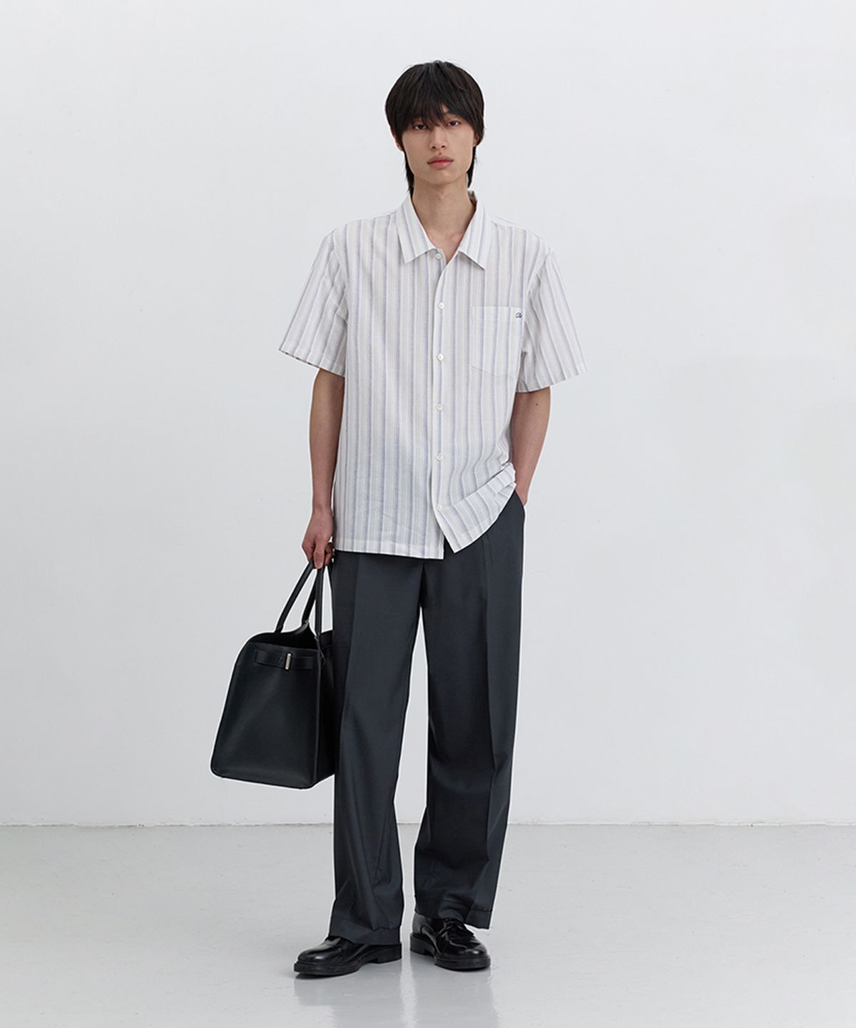 던스트 포 맨(DUNST FOR MEN) CLASSIC HOLIDAY SHIRT_UNISEX_UDSH5B126_SKY BLUE STRIPE