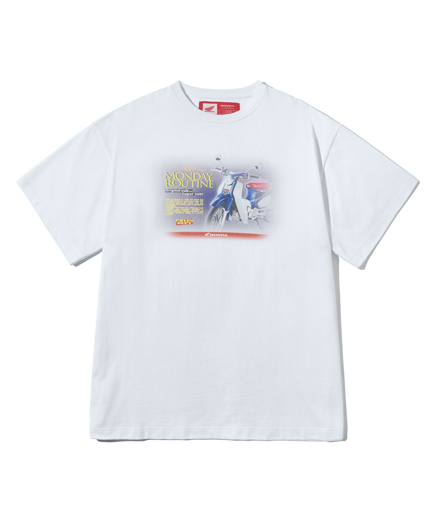 Tシャツ・カットソー HONDA MOTORCYCLE Super Cub Short Sleeve White Classic Cool Cub C50 Motorcycles Man Tops Japanese Harajuku