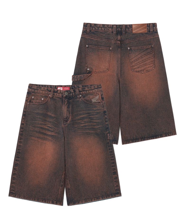 Wing Logo Carpenter Bermuda Pants Burgundy
