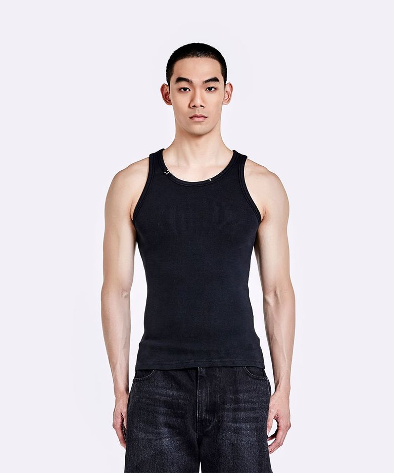 Piercing sleeveless - Washed black