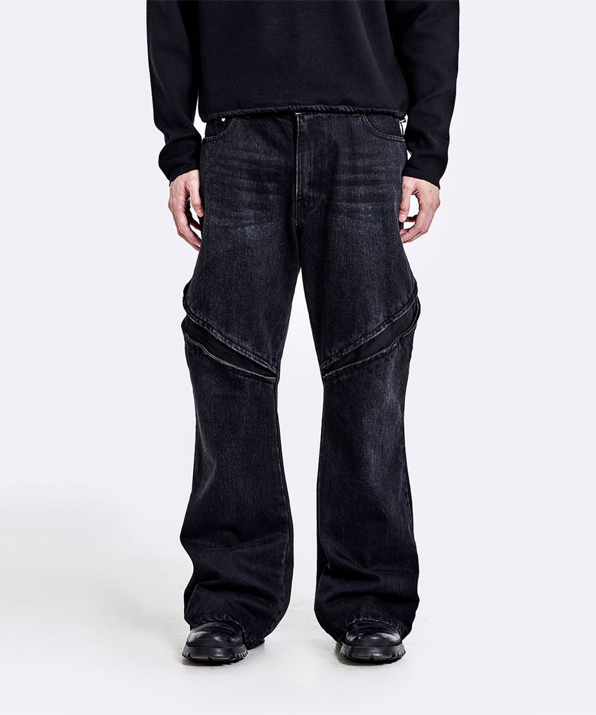 51퍼센트(51PERCENT) Devils denim pants - Washed black